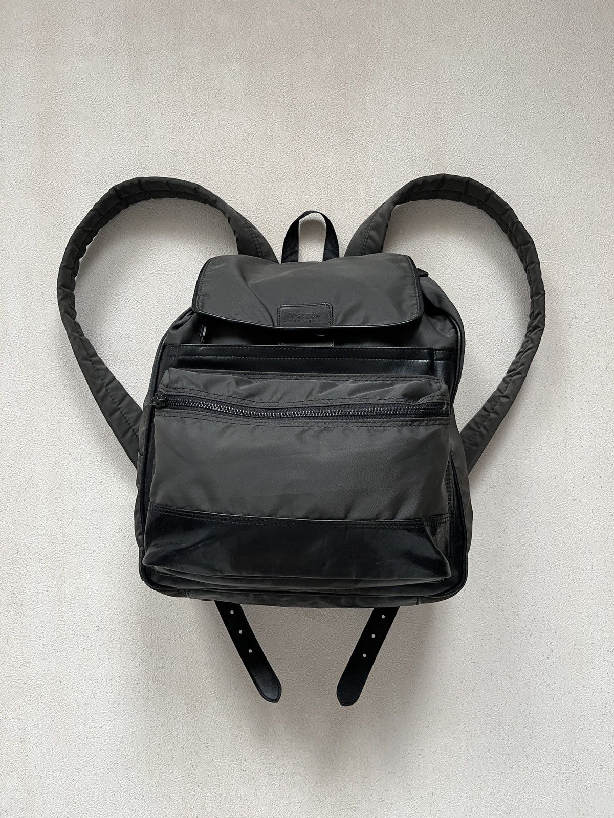 Yohji Yamamoto Yohji Yamoto Y’Saccs Nylon Leather Backpack Size ONE SIZE - 2 Thumbnail