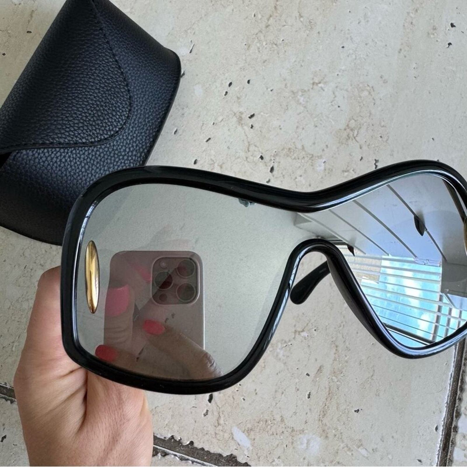 Loewe New! LOEWE LW40131I 01C Square Mask Sunglasses, Authentic Size ONE SIZE - 10 Thumbnail