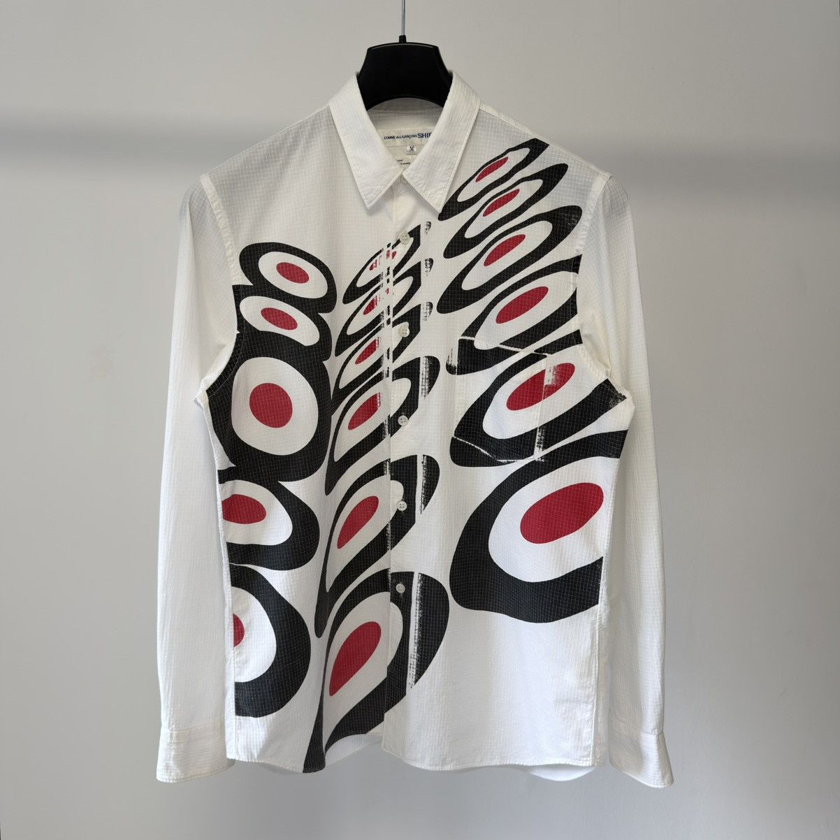 Comme des Garcons ‘Mod Target Print’ White Cotton Shirt Size US M / EU 48-50 / 2 - 17 Thumbnail