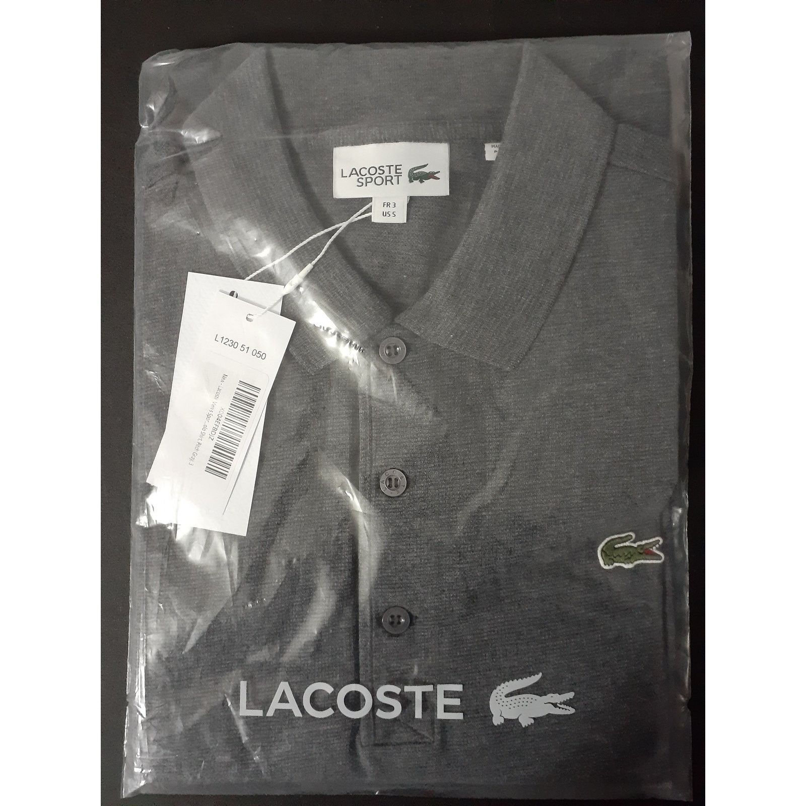 Lacoste Lacoste Men's Sport Short Sleeve Super Light Polo Gray S Size US S / EU 44-46 / 1 - 2 Thumbnail