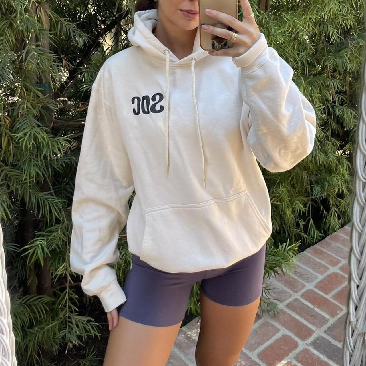 Urban Outfitters × Zara Saturdays don’t count unisex cream hoodie Size medium Size US M / EU 48-50 / 2 - 3 Thumbnail