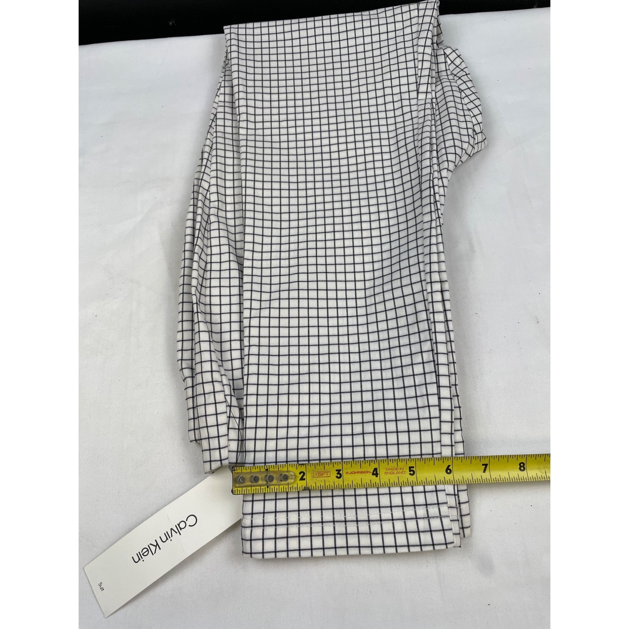 Calvin Klein Calvin Klein Women's White & Black Checkered Stretch Pants S Size 32" / US 10 / IT 46 - 6 Thumbnail