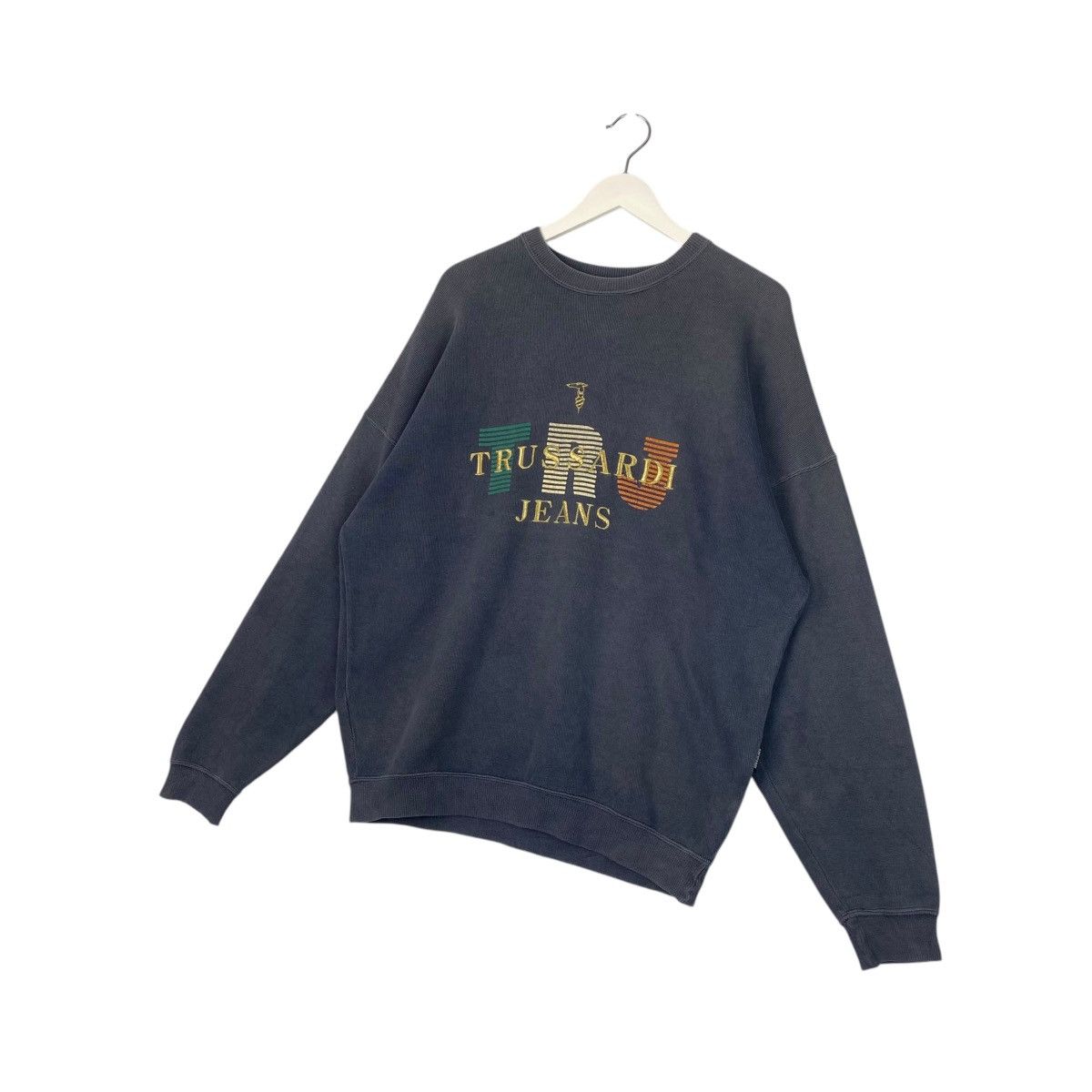 Vintage Vintage Trussardi Jeans Crewneck Sweatshirt Gray Size US L / EU 52-54 / 3 - 2 Thumbnail
