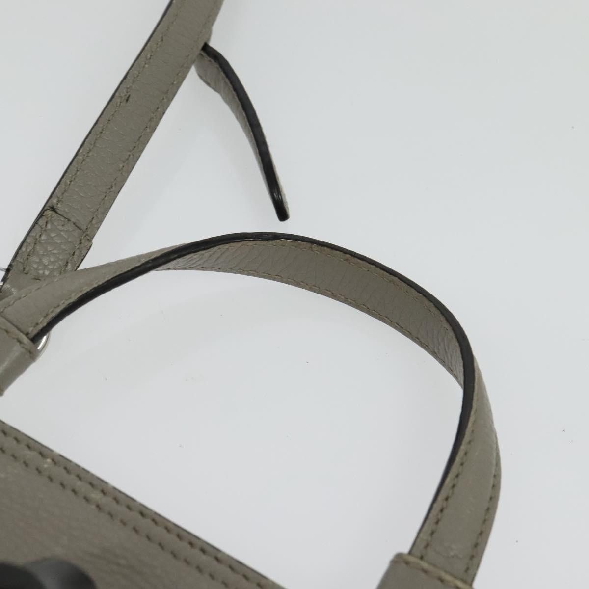 Gucci GUCCI Bamboo Daily Hand Bag Leather Gray Silver Size ONE SIZE - 8 Thumbnail