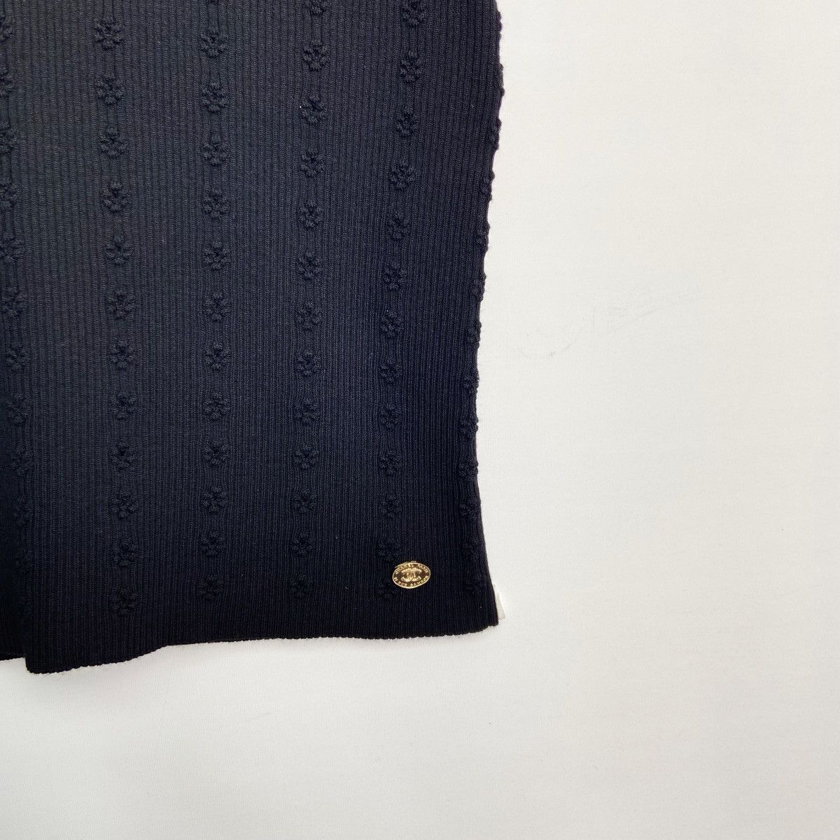 Chanel Chanel Basic Ribbed Knit Short Sleeve Top K26WX Size M / US 6-8 / IT 42-44 - 4 Thumbnail