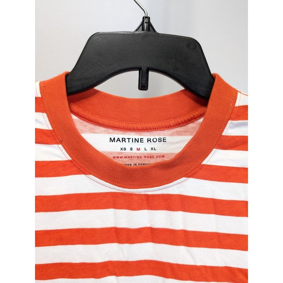 Martine Rose o1rshd1 Oversized Stripe Tee in Orange/White Size US M / EU 48-50 / 2 - 3 Thumbnail