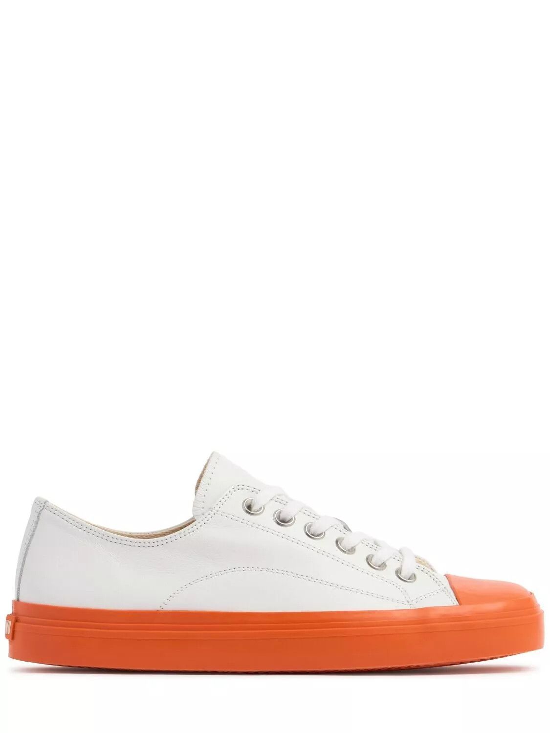 MOSCHINO Women's White/Orange Sneakers New And Authentic