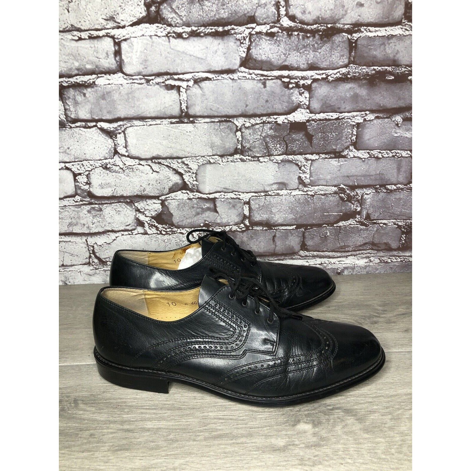 Other M. JOHN Classic Black Leather Wingtip Oxford Lace Dress Shoe Size US 10 / EU 43 - 15 Thumbnail