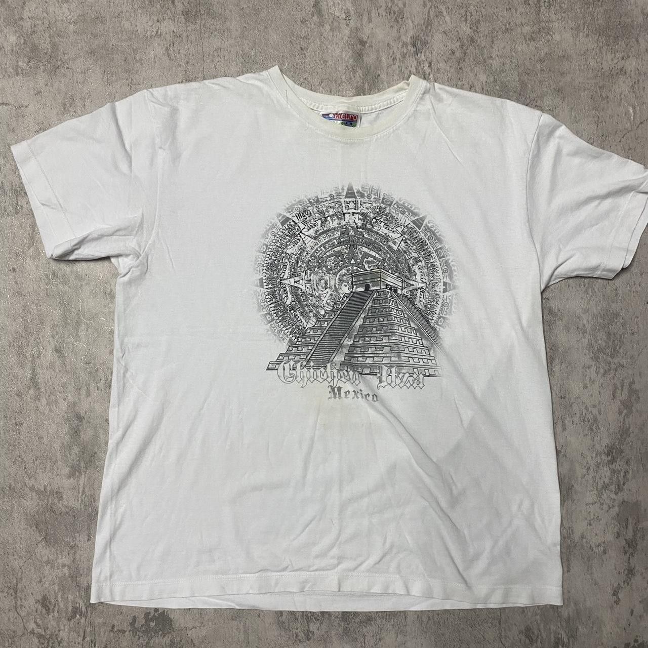 Other White vintage 90s Aztec print t-shirt aztec Size US XXL / EU 58 / 5 - 1 Thumbnail