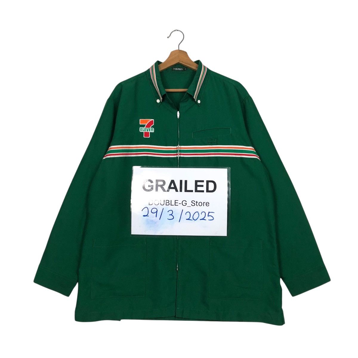 Japanese Brand 📌Vintage Worker Shirt Jacket 7-Eleven Big Logo Size US L / EU 52-54 / 3 - 1 Thumbnail