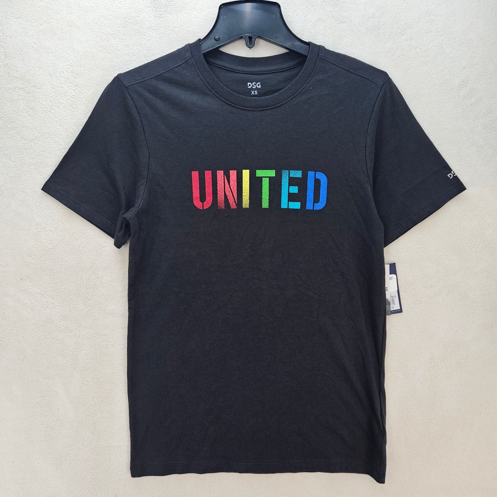 Other DSG MEN'S XS PURE BLACK SHORT SLEEVE TEE NWT PRIDE UNITED Size US XS / EU 42 / 0 - 2 Thumbnail