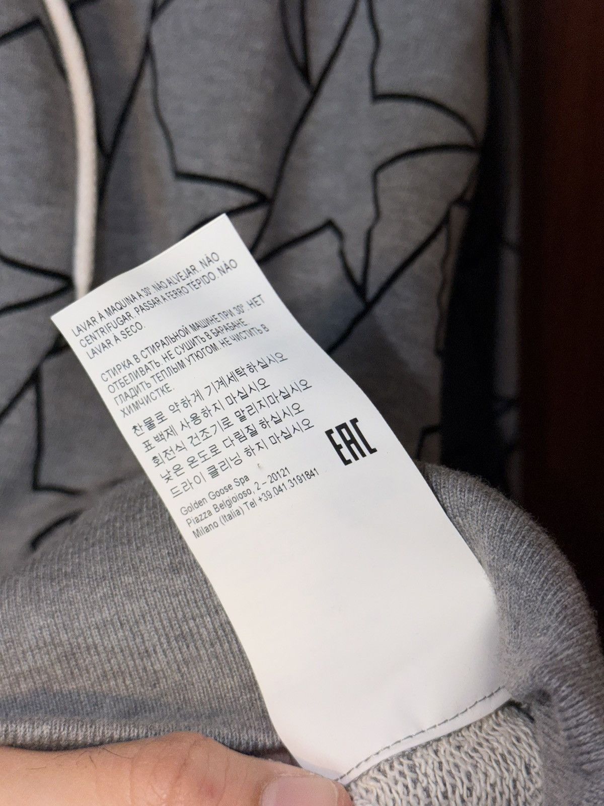 Golden Goose Golden Goose Grey Star Hooodie Size US M / EU 48-50 / 2 - 7 Thumbnail