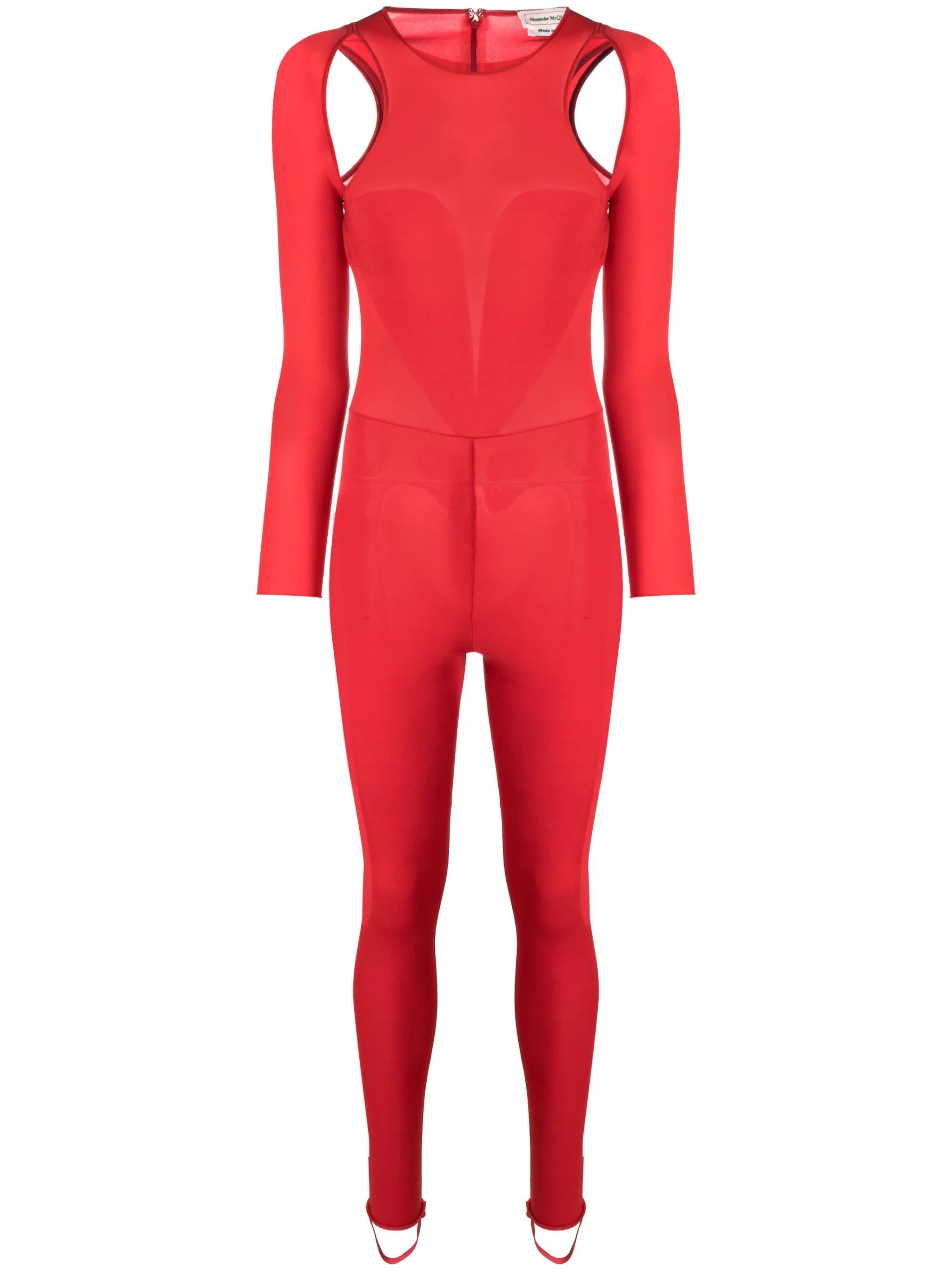 Alexander McQueen o1y0325 Jumpsuit in Red Size 30" / US 8 / IT 44 - 1 Thumbnail