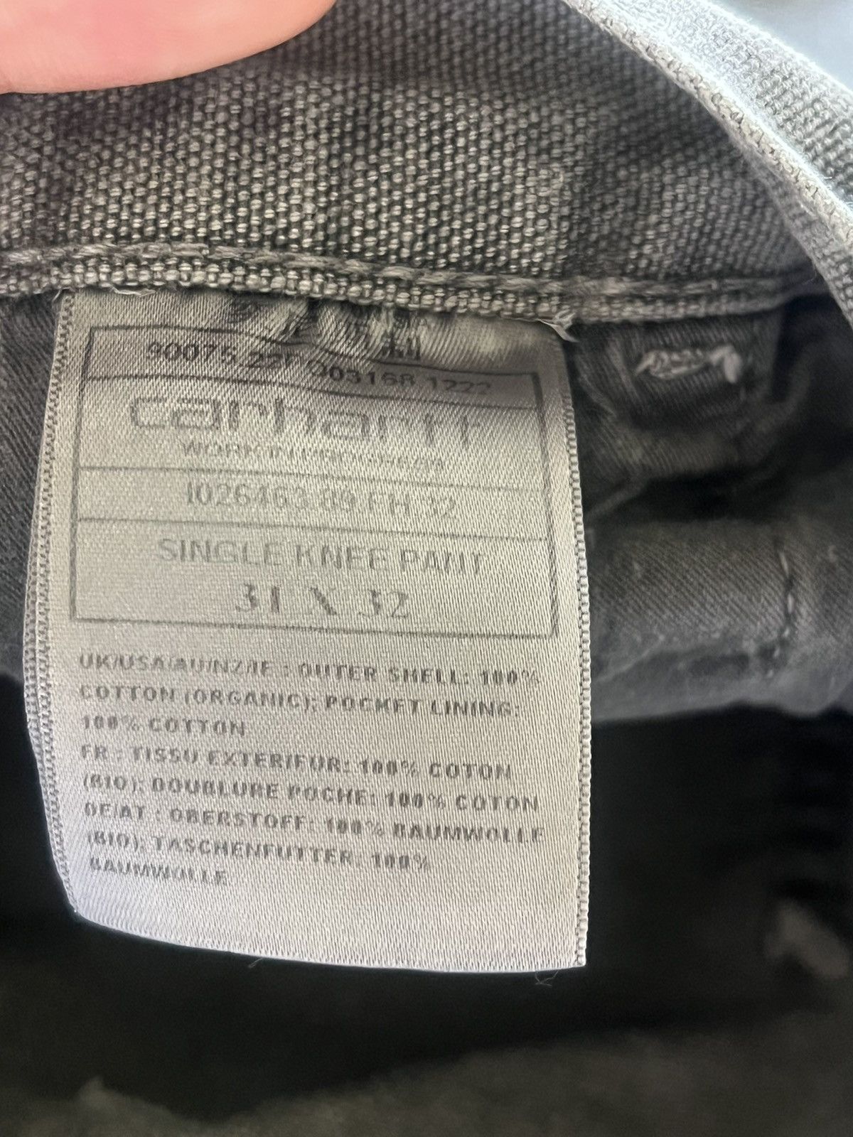 Carhartt × Vintage Carhartt Single Knee Pant Baggy Fit Vintage Dark Gray Jeans Size US 32 / EU 48 - 5 Thumbnail