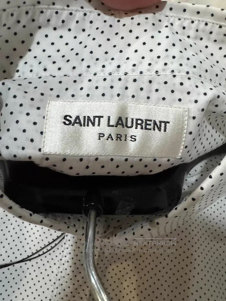 Saint Laurent Paris Saint Laurent Paris size 39 Original White Polka Dot Shirt Size US M / EU 48-50 / 2 - 2 Thumbnail
