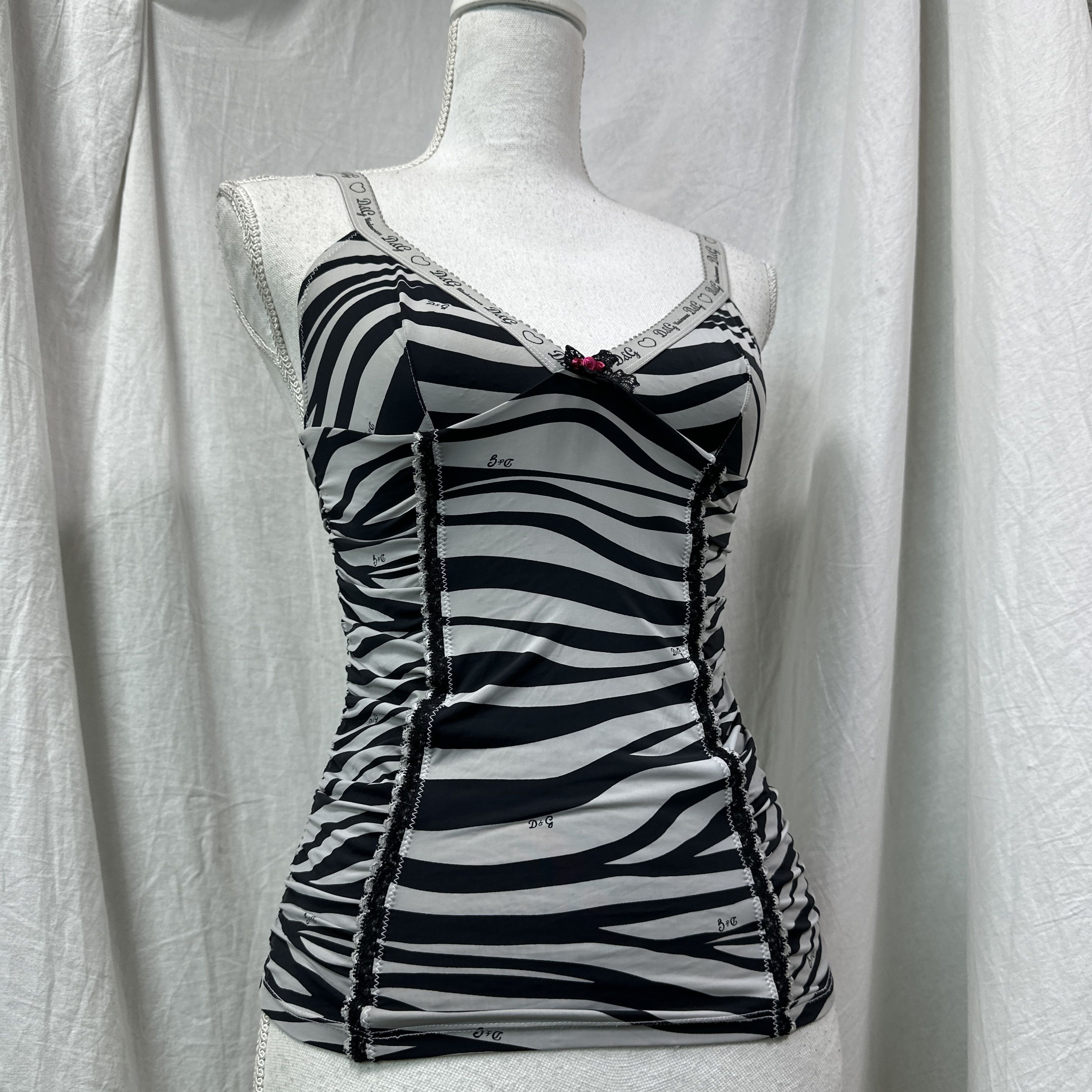 Dolce & Gabbana Vintage Avant Garde Old Money Dolce&Gabbana Zebra Top Y2K Size S / US 4 / IT 40 - 6 Thumbnail