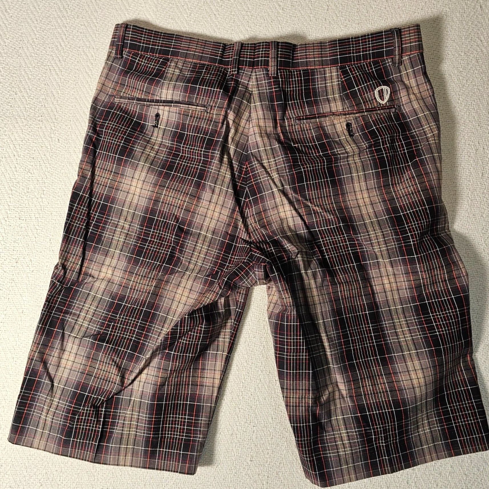 Ben Sherman VINTAGE Ben Sherman Shorts Men's Chino Beach Brown Plaid 32 11" Inseam Pockets Size US 32 / EU 48 - 7 Thumbnail