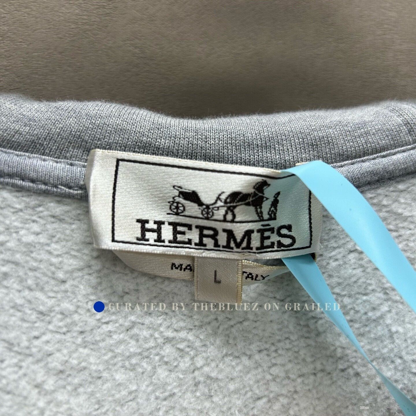 Hermes Hermes Gray Hoodie Jacket L Size US L / EU 52-54 / 3 - 3 Thumbnail
