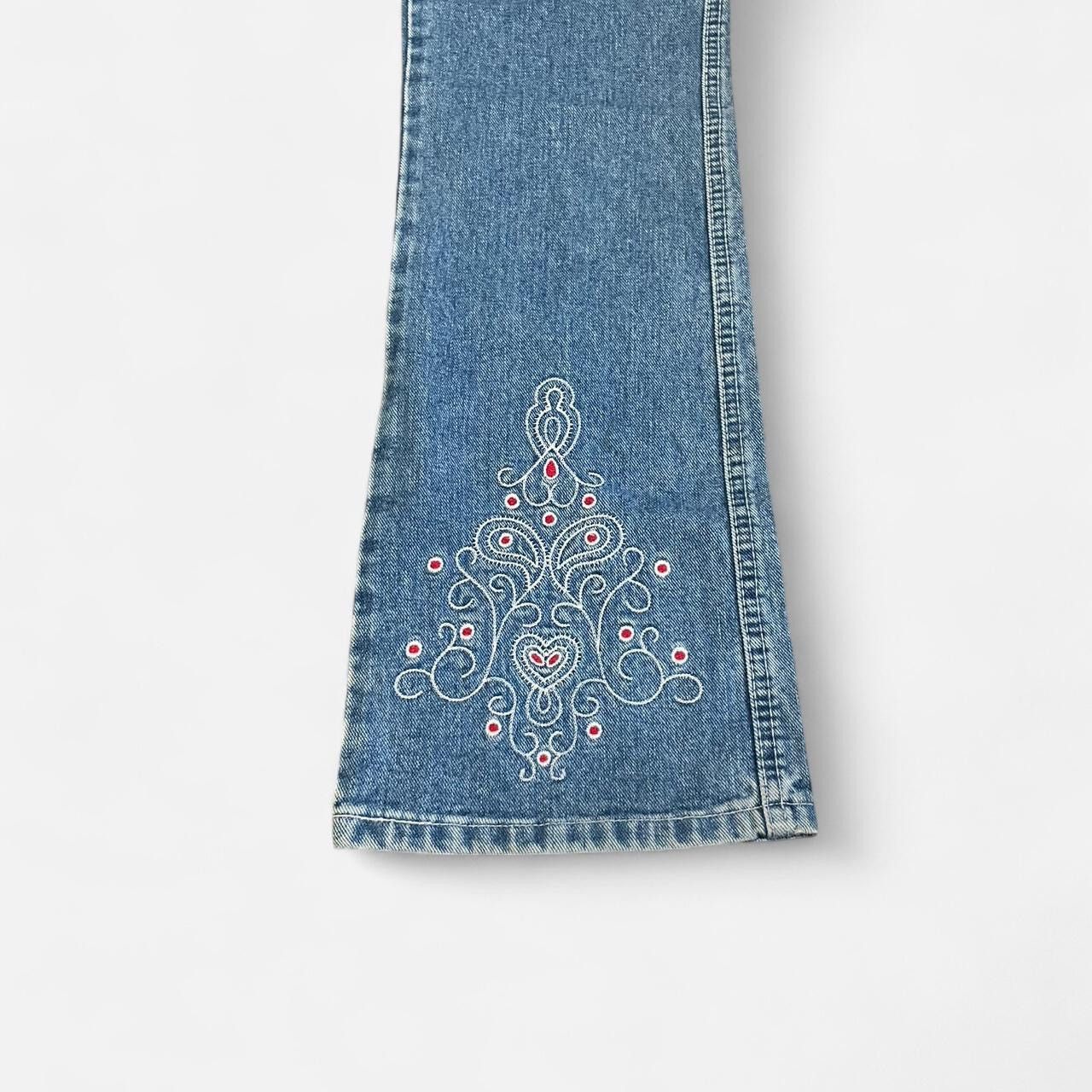 Diesel Diesel ARCHIVE DEADSTOCK light-wash flare embroidered jeans Size 30" / US 8 / IT 44 - 2 Thumbnail