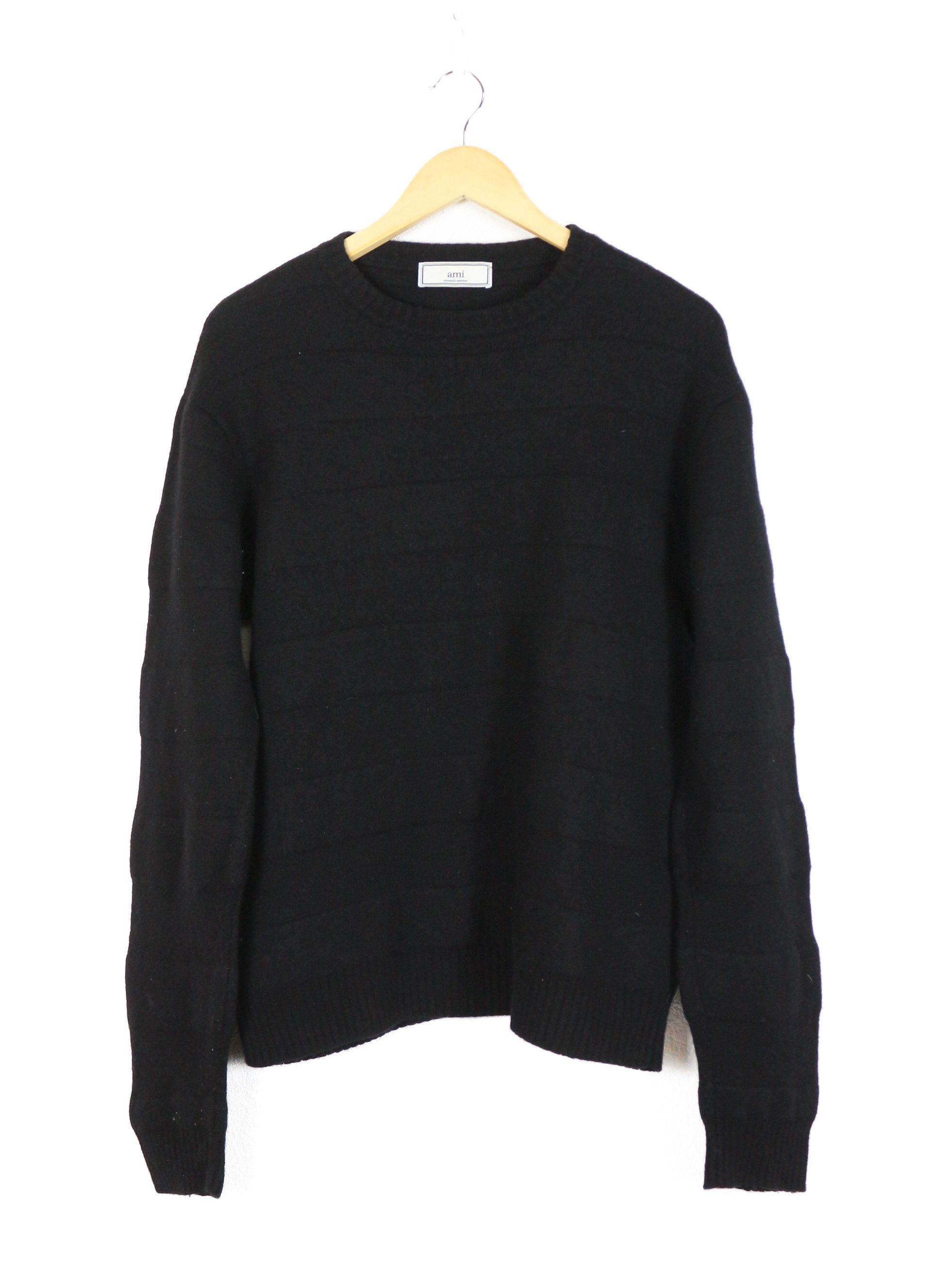 AMI AMI Paris Wide Knit Stripe Wool Sweater Size US L / EU 52-54 / 3 - 1 Thumbnail