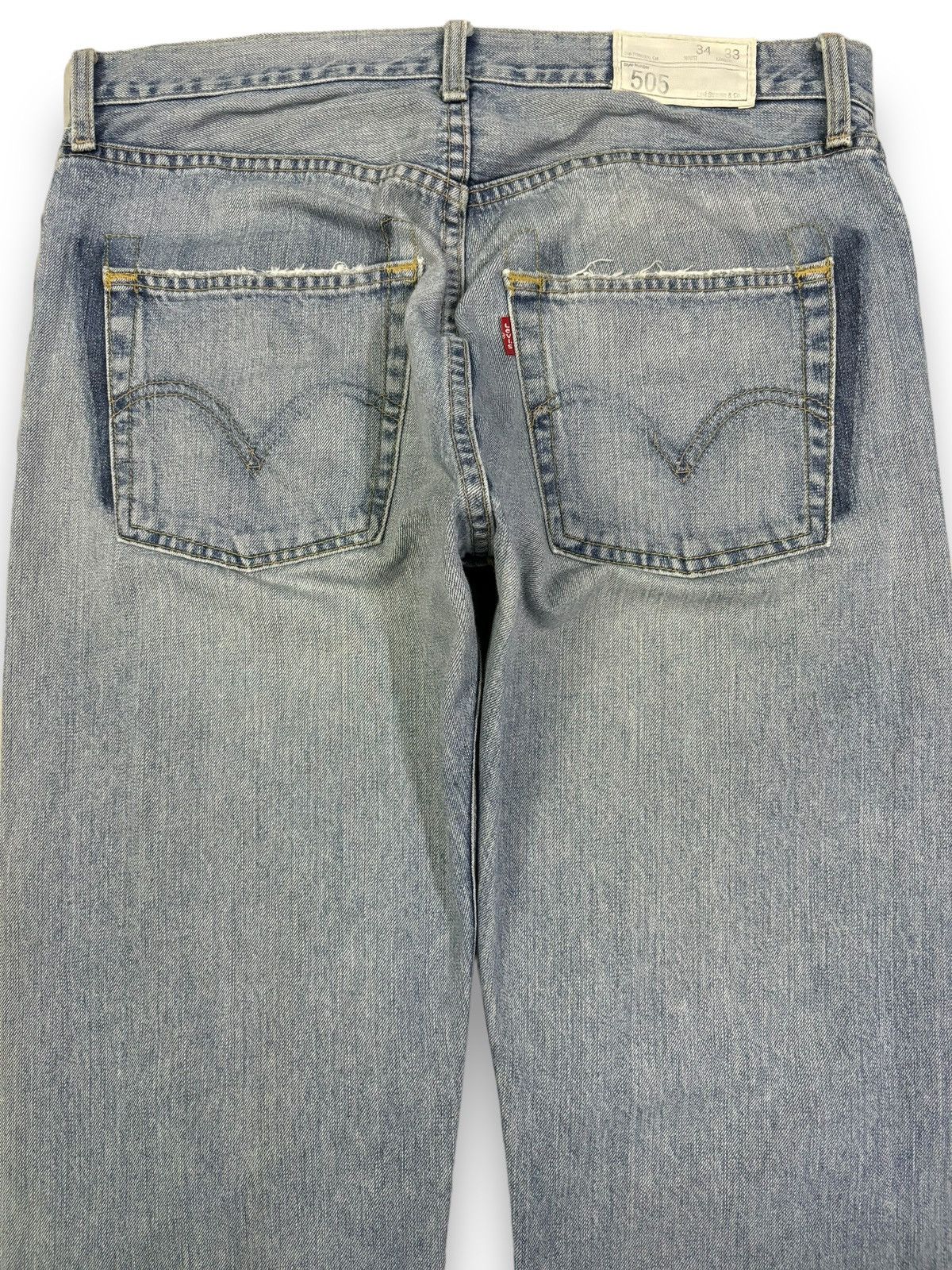 Levi's Vintage 90s Levis 505 Faded Straight Leg Distressed Jeans Size US 34 / EU 50 - 11 Thumbnail
