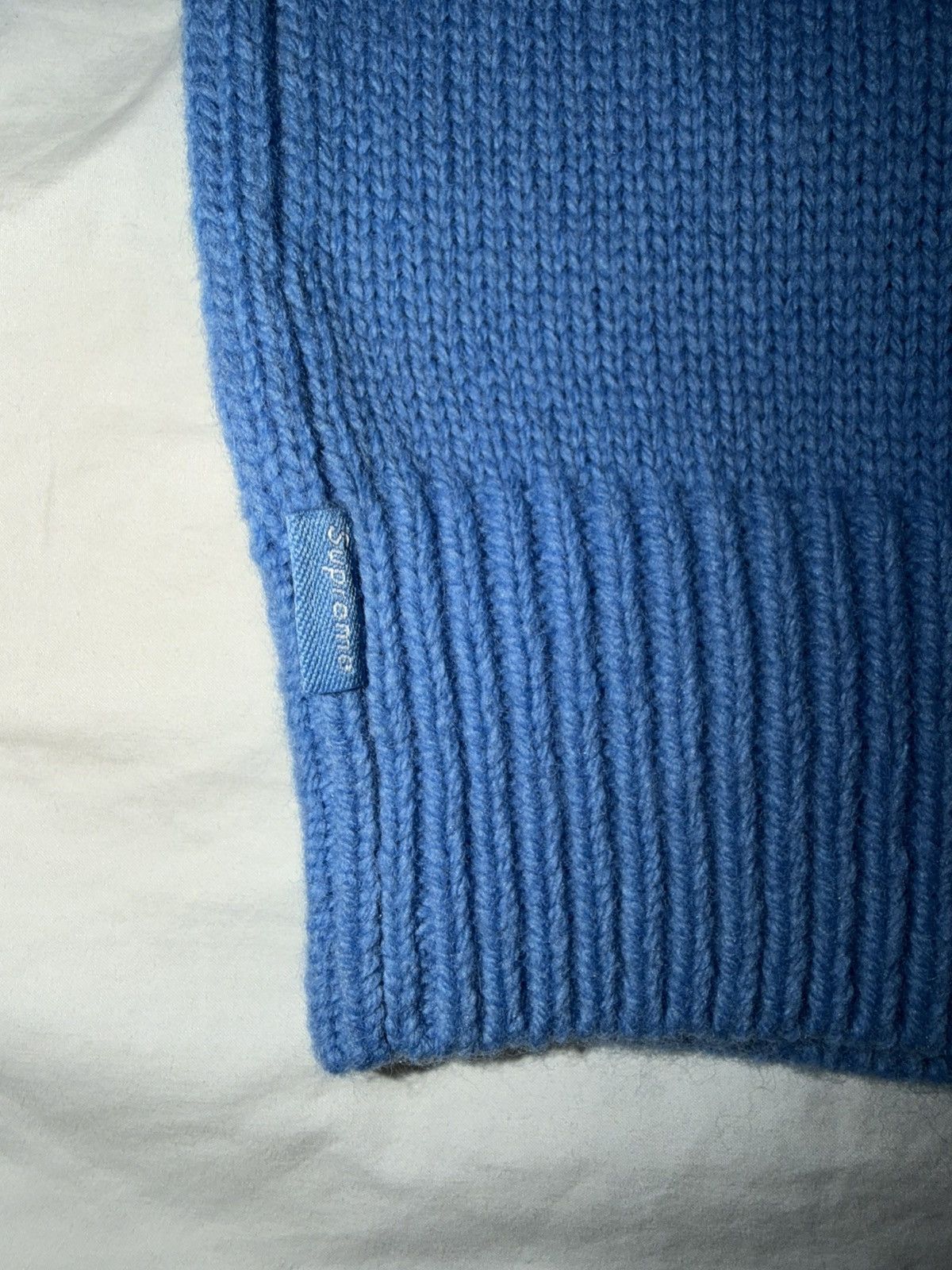 Supreme Supreme Angora Script Sweater light blue medium Size US M / EU 48-50 / 2 - 11 Thumbnail