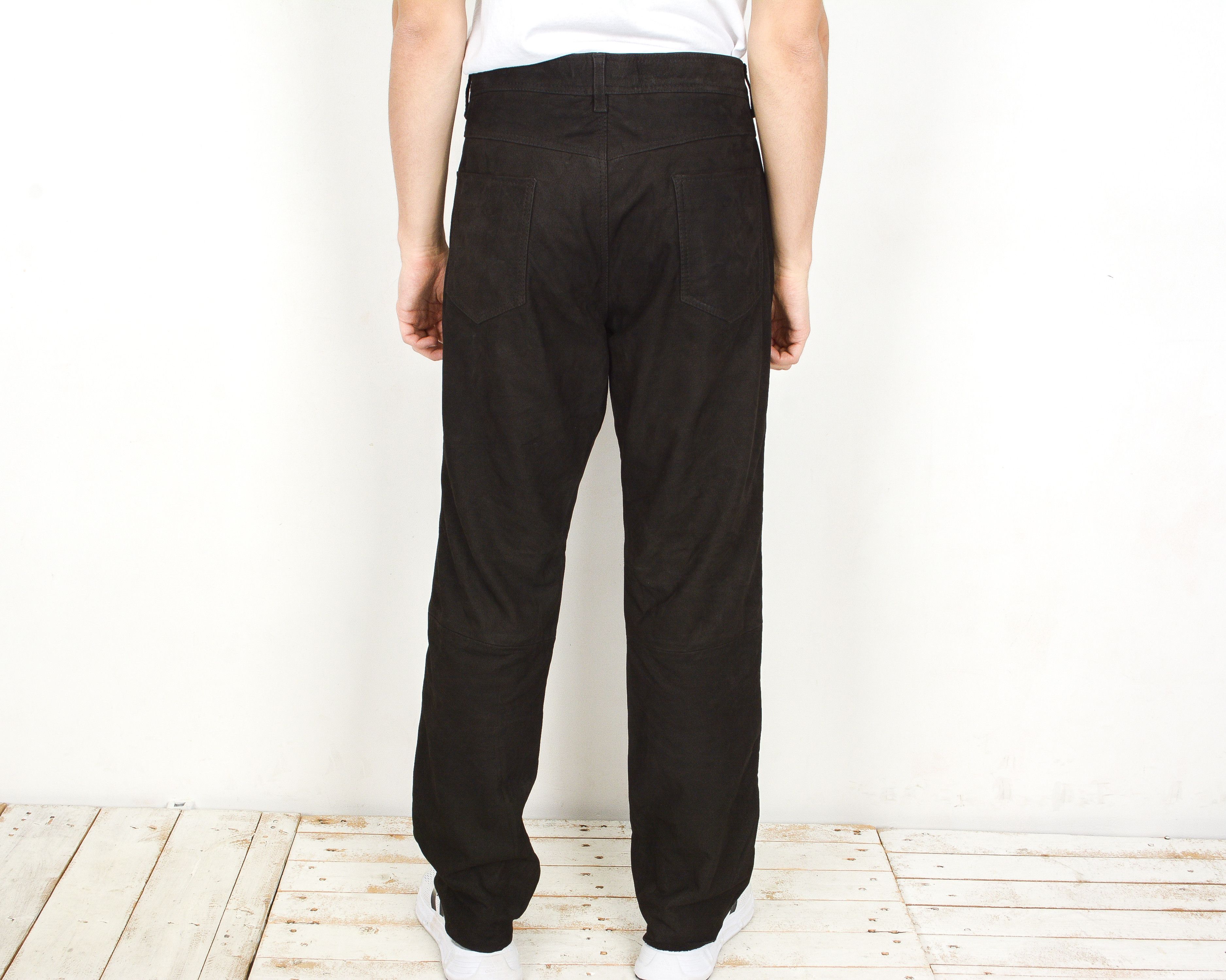 Cowboy Equipment Tom Ramsey Suede Leather Trousers Men W42 L36 Pants 3xl 58 Size US 42 / EU 58 - 4 Thumbnail