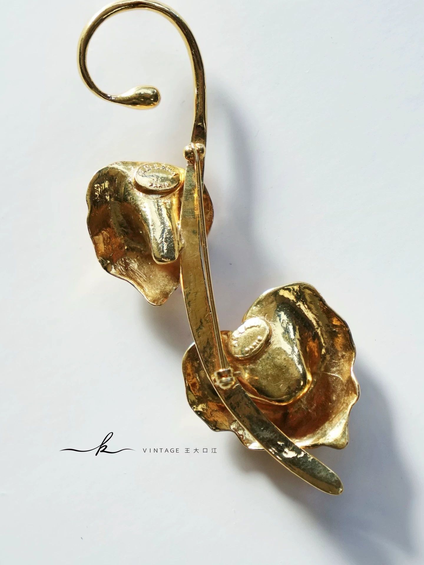 Other JACQUES AN LANH Vintage Gold Plated Calla Lily Brooch Size ONE SIZE - 5 Thumbnail