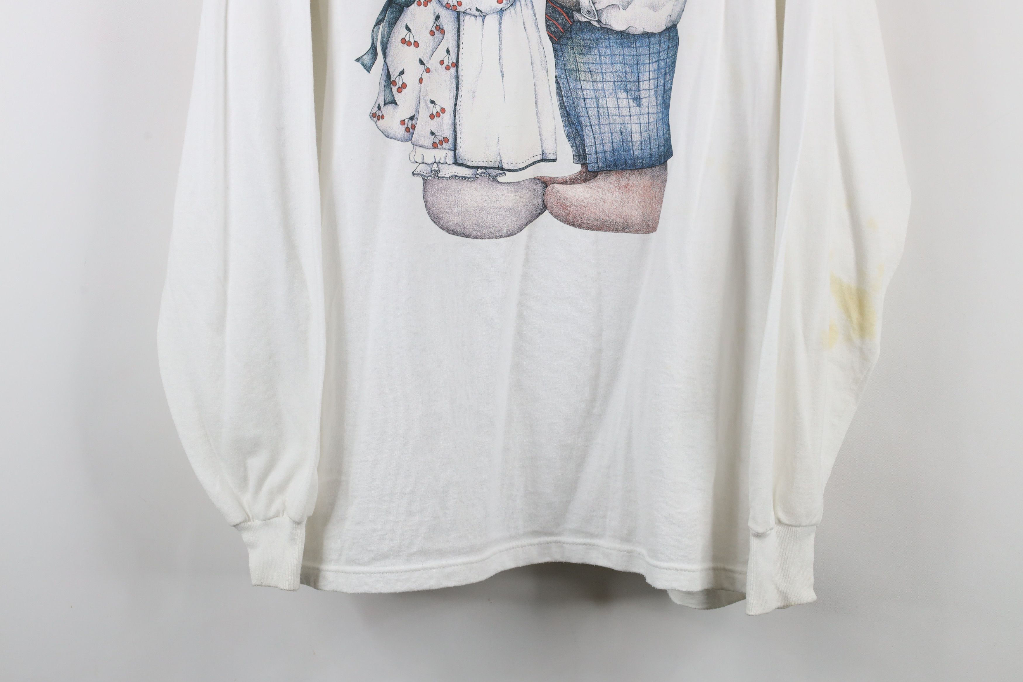 Vintage Vintage 90s Couple Bunny Rabbits Long Sleeve T-Shirt USA Size XL / US 12-14 / IT 48-50 - 3 Thumbnail