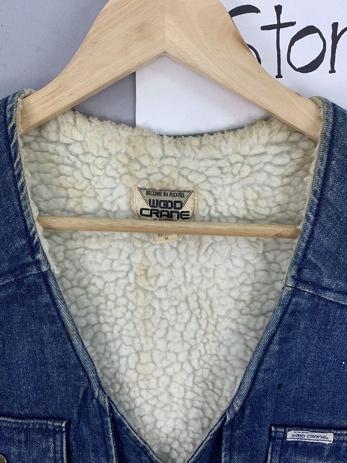 Vintage Vintage Denim Jacket Wood Crane Vest Size US M / EU 48-50 / 2 - 16 Thumbnail