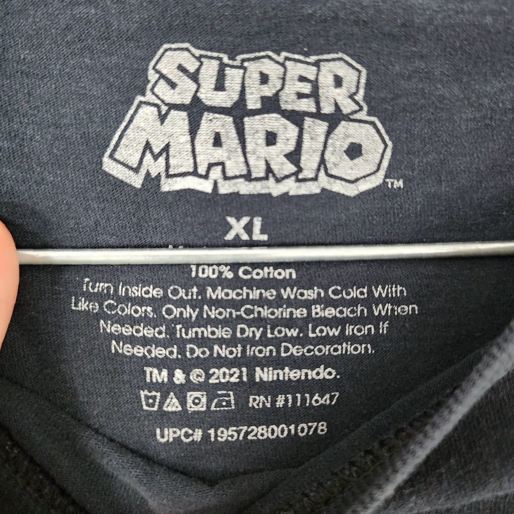 Vintage SUPER MARIO Graphic T-Shirt Black XL Mens Mario Luigi Wario Waluigi Size US XL / EU 56 / 4 - 4 Thumbnail