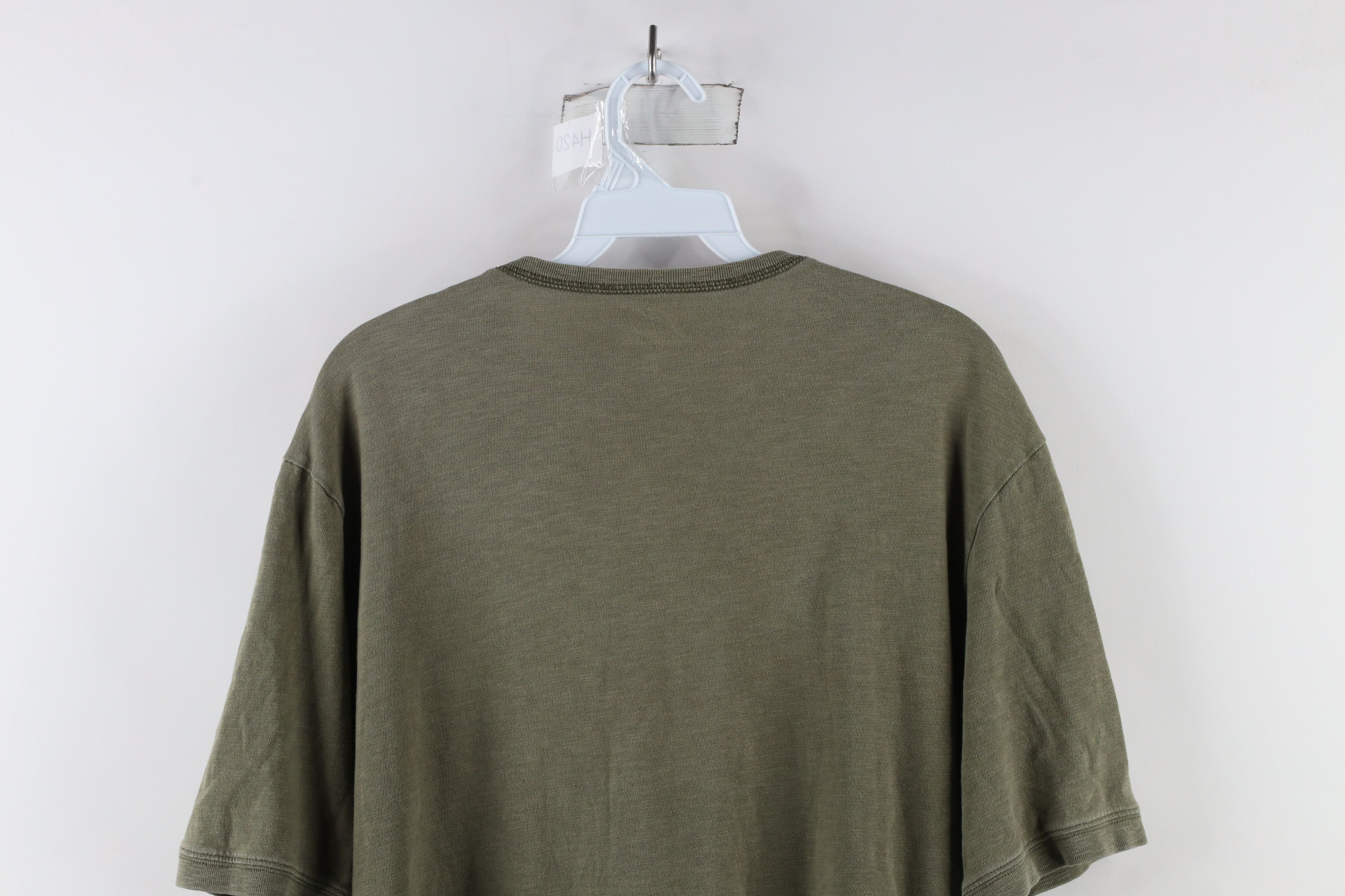 J.Crew × Vintage J Crew Garment Dyed Knit Slub Cotton Yarn Henley T-Shirt Size US L / EU 52-54 / 3 - 8 Thumbnail