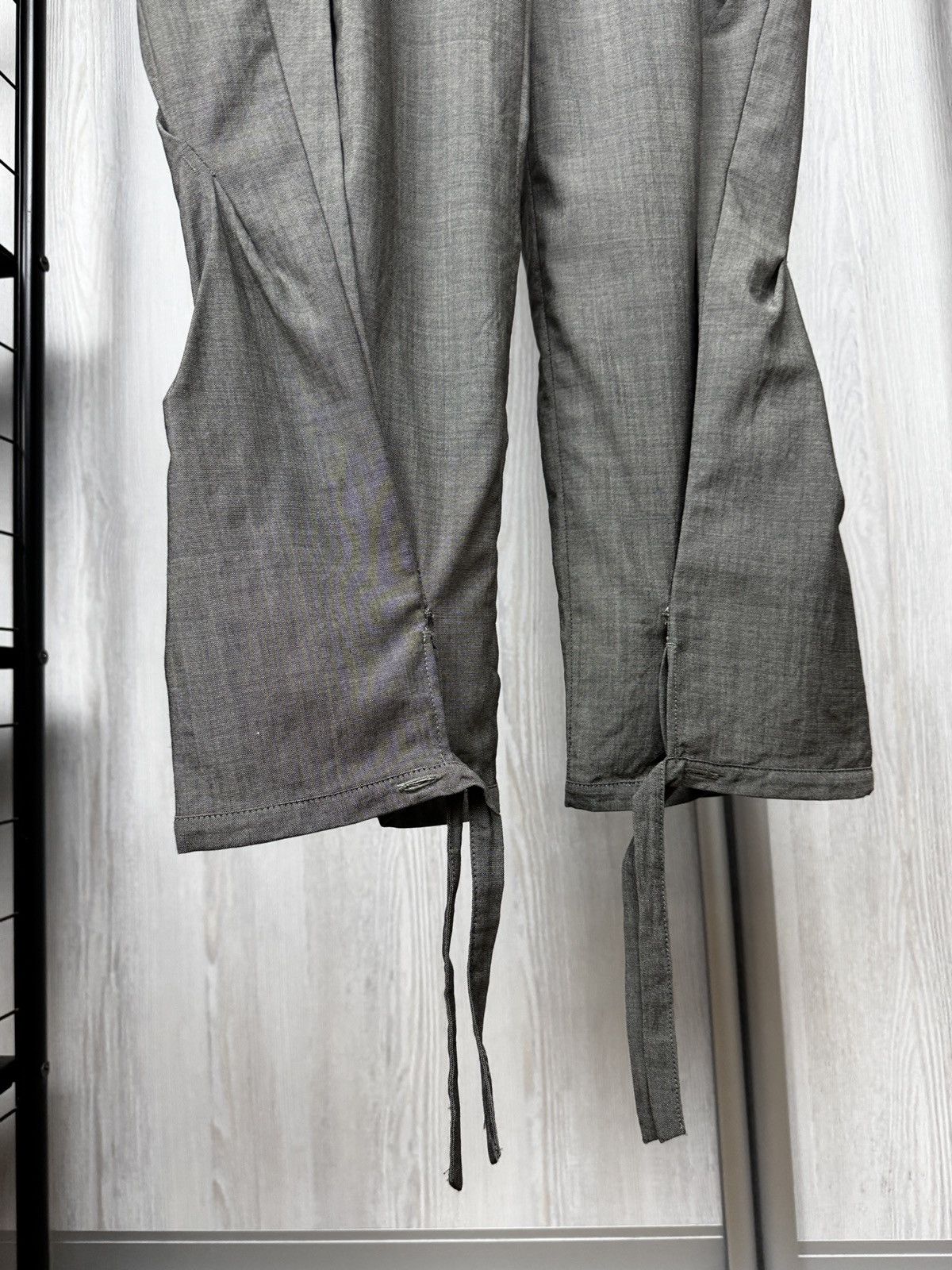 Marithe + Francois Girbaud Marithe Francois Girbaud gray avant garde bondage dress pant Size 29" - 9 Thumbnail