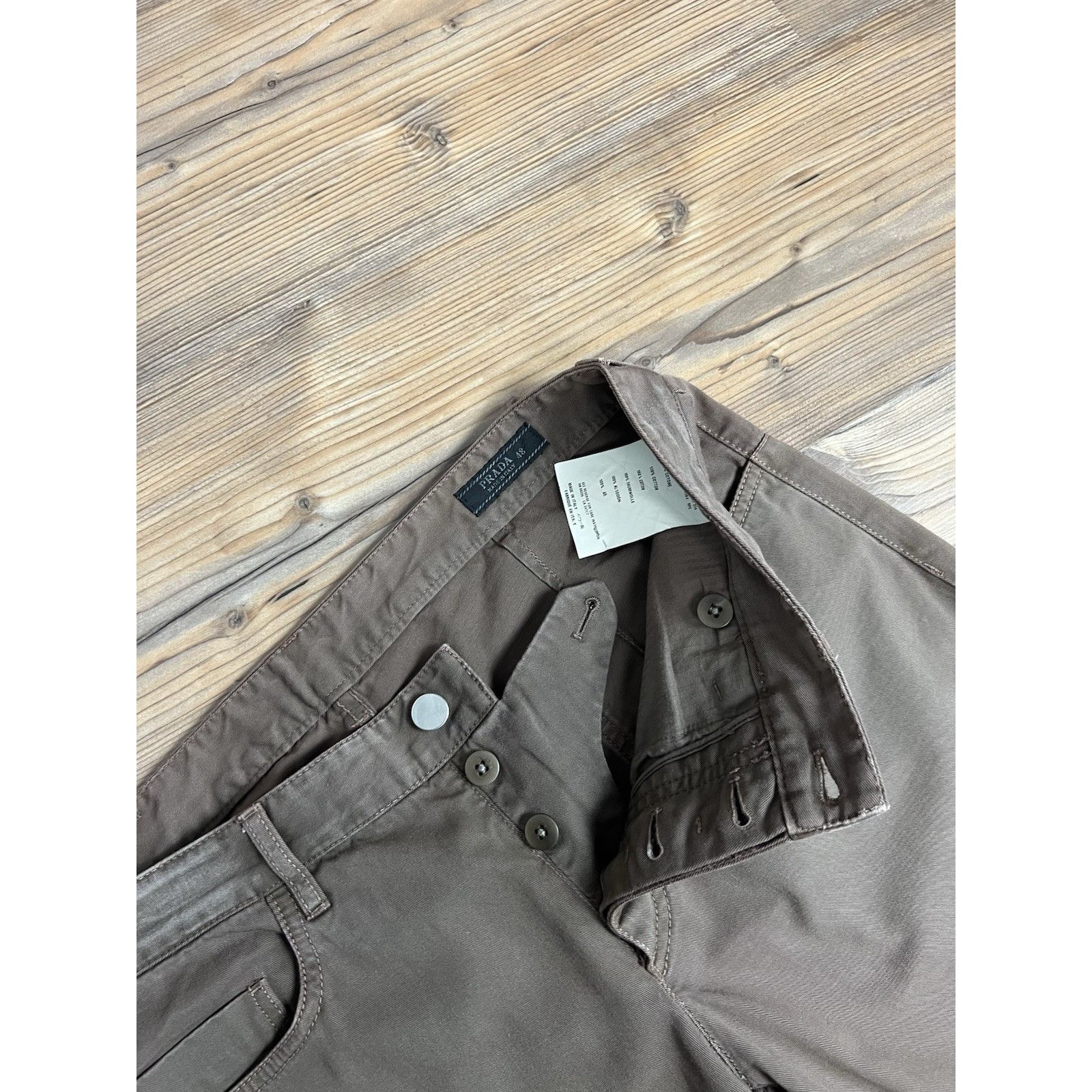 Prada Prada Milano Big Logo Brown Denim Jeans Chino Pants Size 48 Size US 32 / EU 48 - 11 Thumbnail