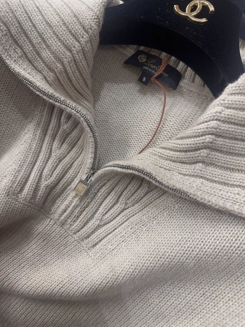Loro Piana LORO PIANA Cashmere turned-down collar sweater Size S / US 4 / IT 40 - 7 Thumbnail