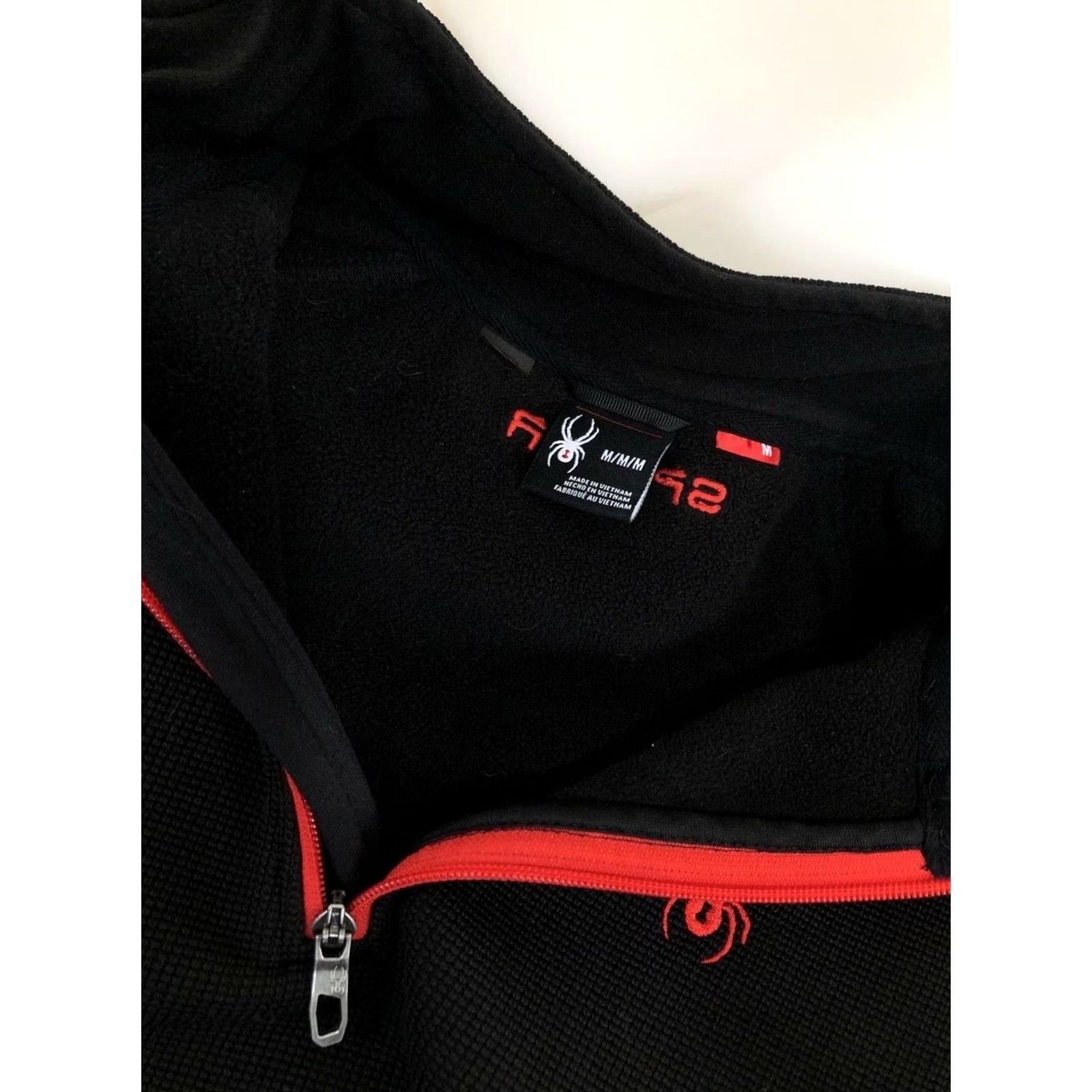 Spyder SPYDER Embroidered Md. Fleece Lined Sweater Jacket - EXCELLENT | Men | L | Black | Pullover Sweater Jacket | Ski Snowboard Theme Size US L / EU 52-54 / 3 - 6 Thumbnail