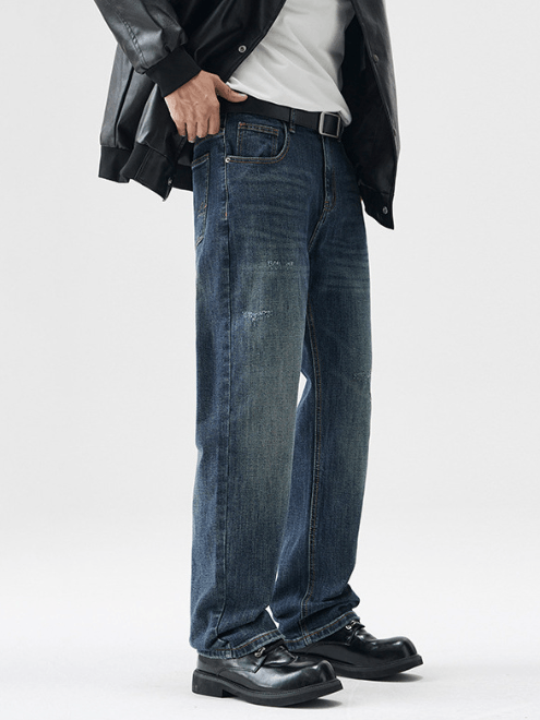 Japanese Brand Fashionable American high street loose jeans for men Size US 32 / EU 48 - 3 Thumbnail