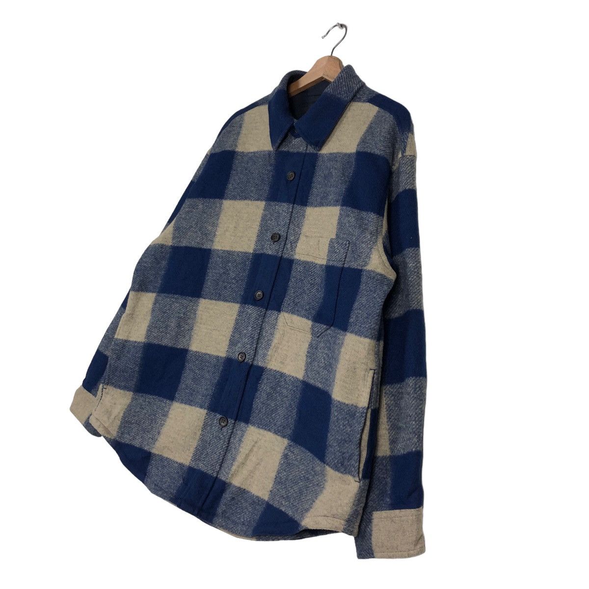 Japanese Brand 🔥Wool Shirt Jacket Uniqlo Issey Miyake Tartan Design Button Size US XL / EU 56 / 4 - 2 Thumbnail