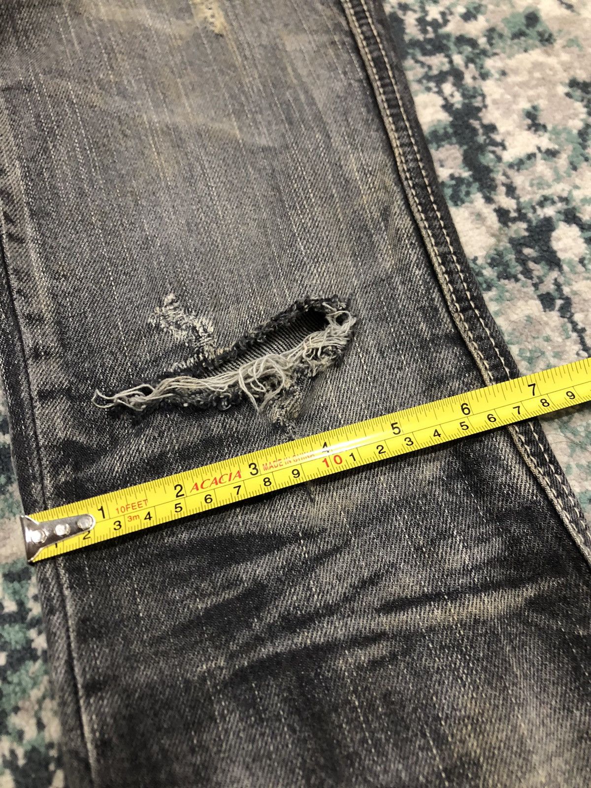 14th Addiction 2000s Japanese Brand SpRay Distressed Flared Denim Size US 29 - 19 Thumbnail