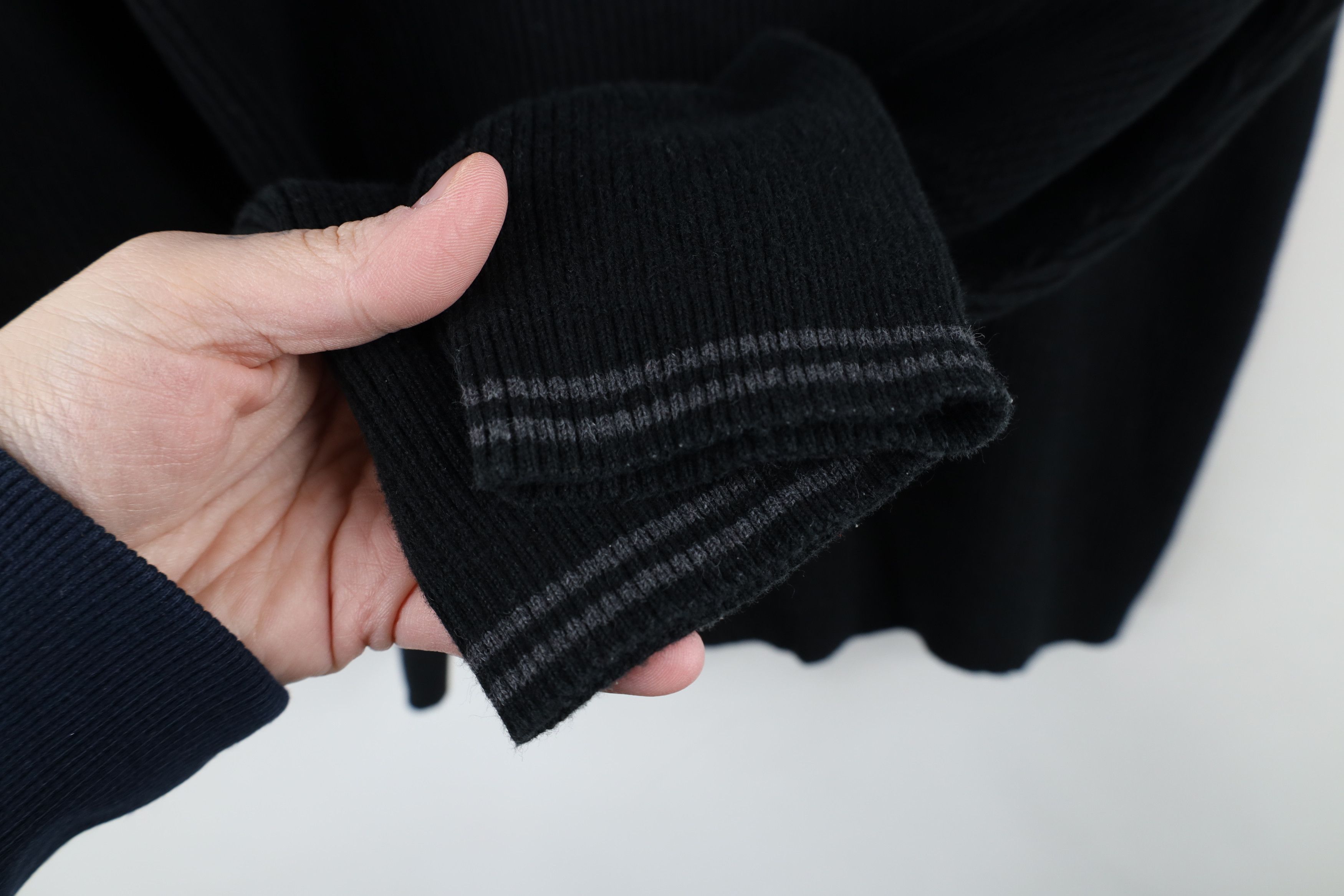 Gap Vintage 90s Y2K Gap Blank Ribbed Knit Half Zip Sweater Black Size US S / EU 44-46 / 1 - 4 Thumbnail