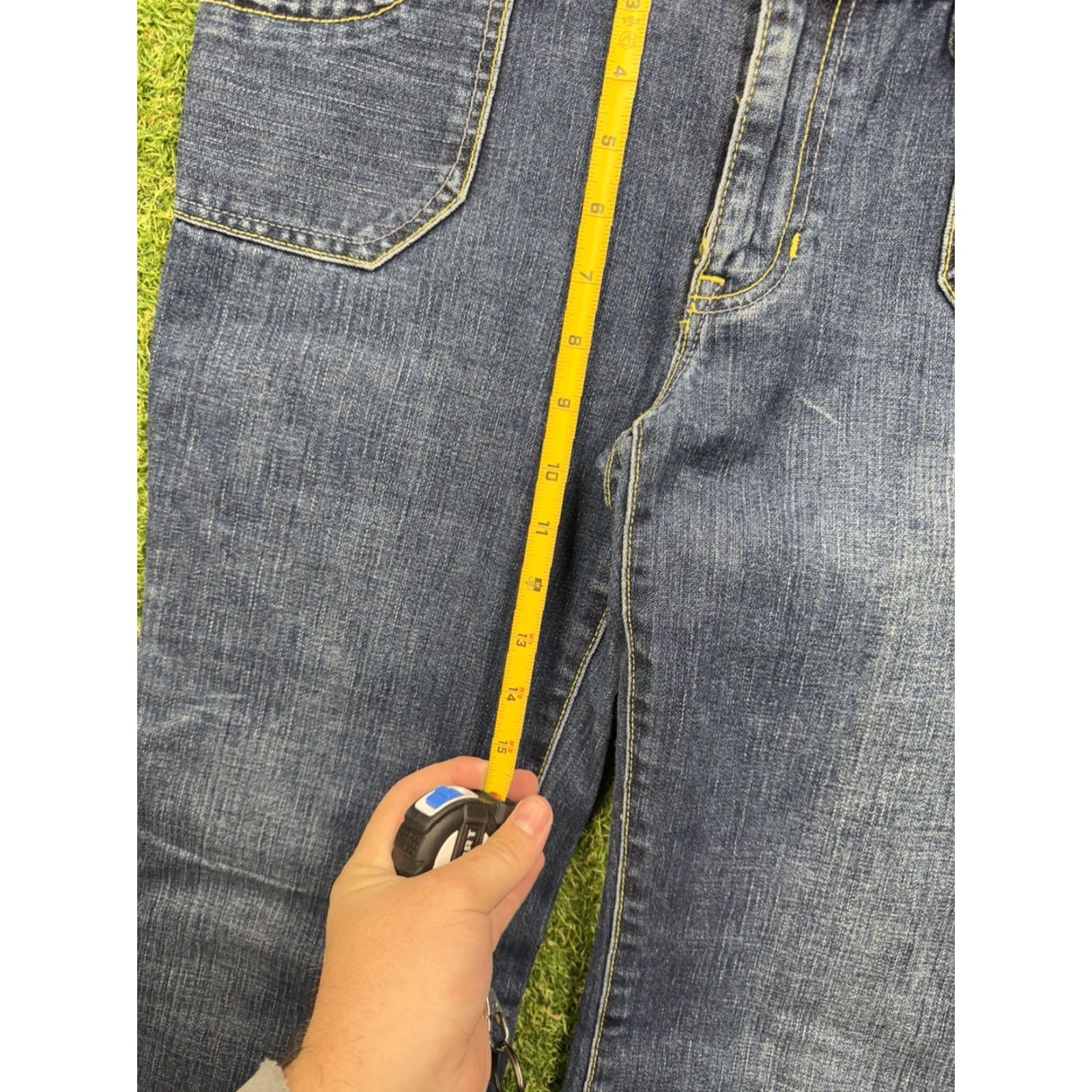 Gap Gap Jeans Womens 8 Dark Wash High Rise Flare Denim Stretch Wide Leg Jeans 90s 1969 Gap Womens Mens Girls Size 30" / US 8 / IT 44 - 5 Thumbnail