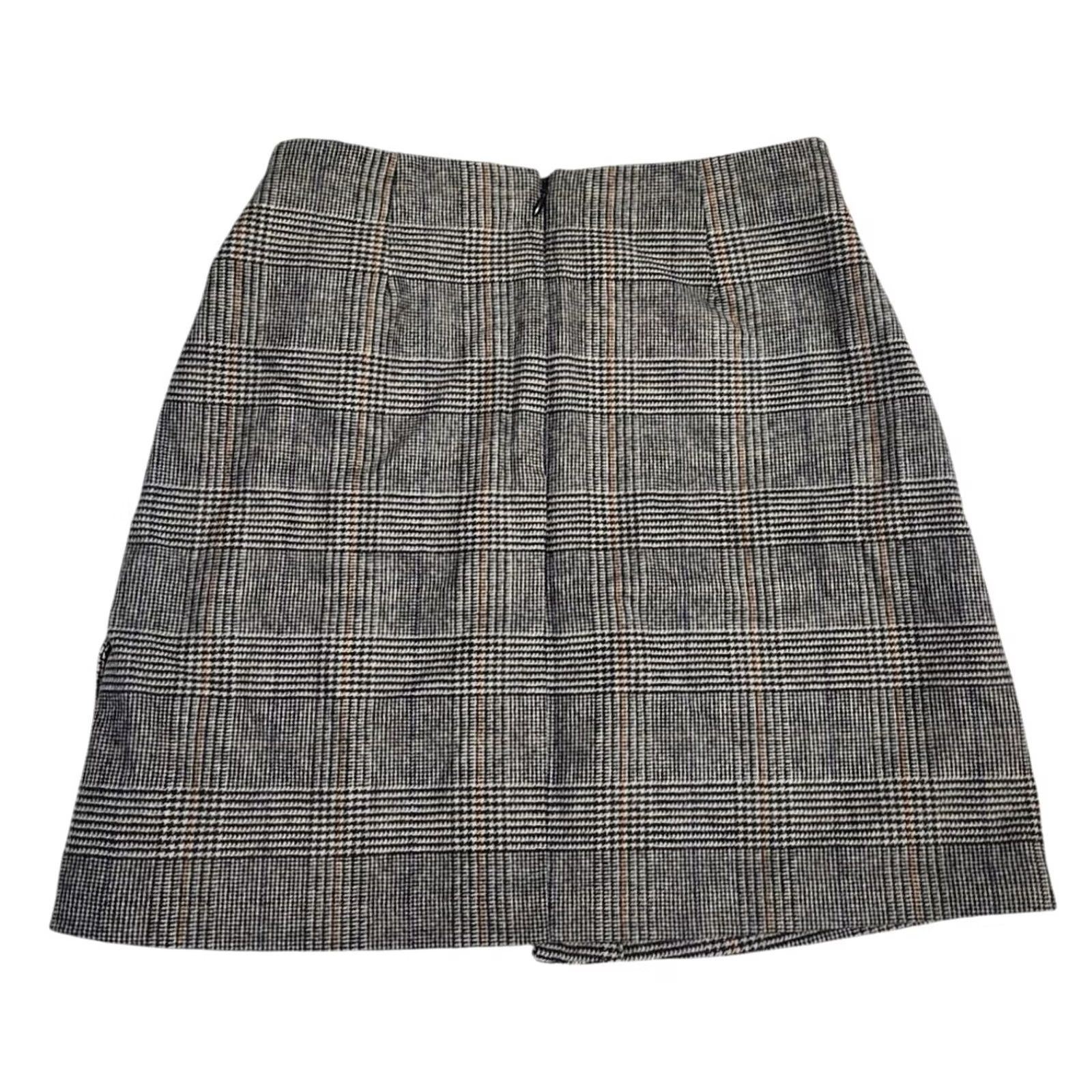 Vintage VINTAGE Wilfred Skirt Plaid Wrap Wool Blend Gray 4 Womens Size 27" / US 4 / IT 40 - 2 Thumbnail