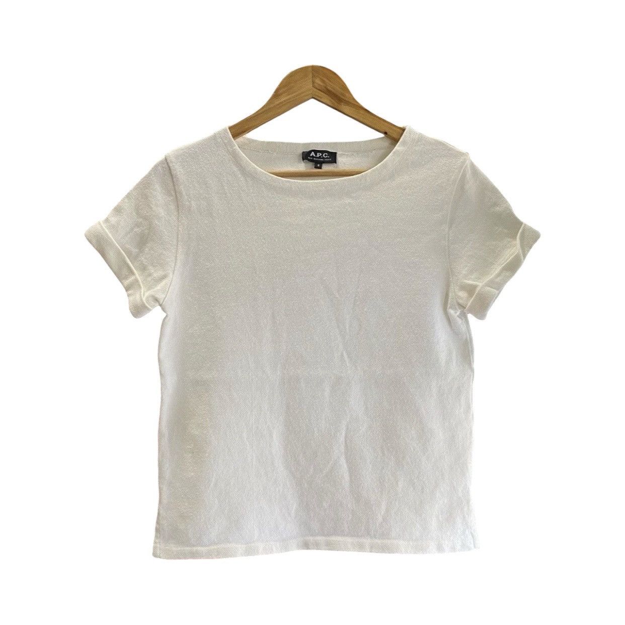 A.P.C. A.P.C. Paris Rue Madame White Cotton Essential Tee Sz S Size US S / EU 44-46 / 1 - 1 Thumbnail