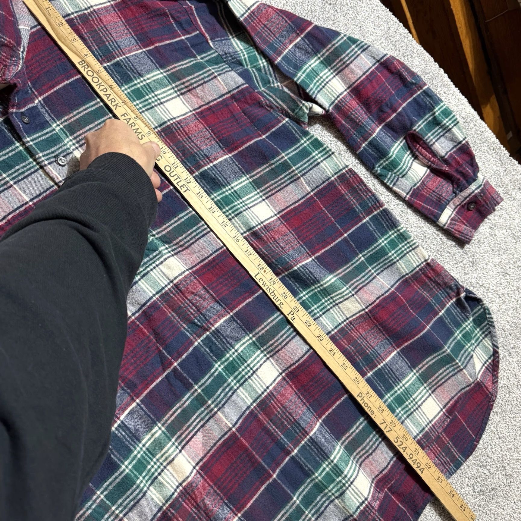 CO Vermont Flannel Co 1/4 Button Shirt Womens XL Grunge Heavy Oversize Western Plaid Multicolor Long Sleeve Mens? Womens? Wait. Size XL / US 12-14 / IT 48-50 - 5 Thumbnail