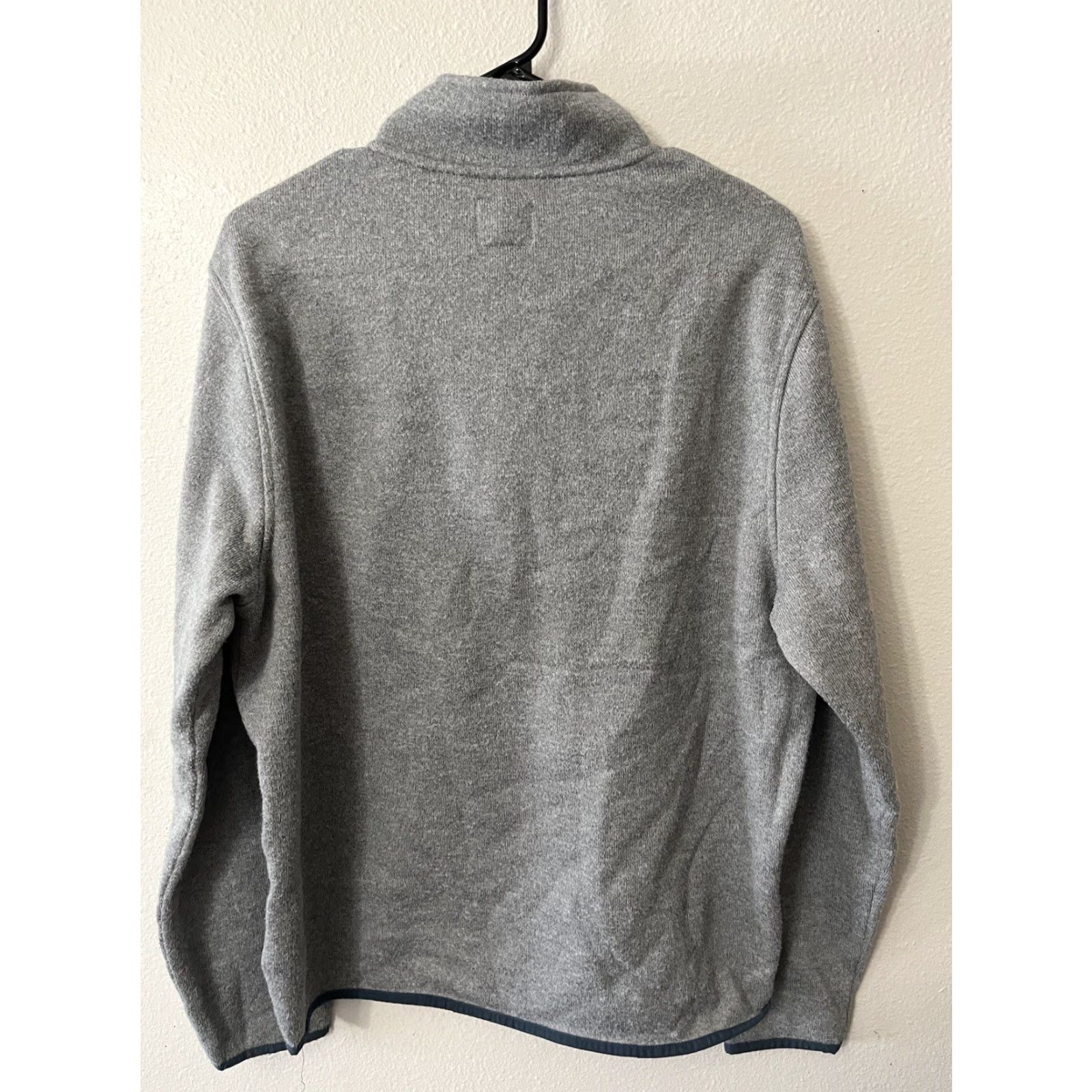 J.Crew J.CREW Sweatshirt Mens L Gray Marled Fleece Half-Zip Pullover BD998 Size US L / EU 52-54 / 3 - 2 Thumbnail