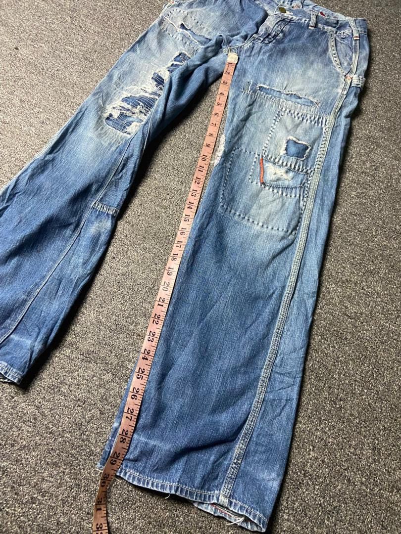 Japanese Brand DNM Riders Sanforized Distressed Ripped Jeans (155) Size US 27 - 10 Thumbnail