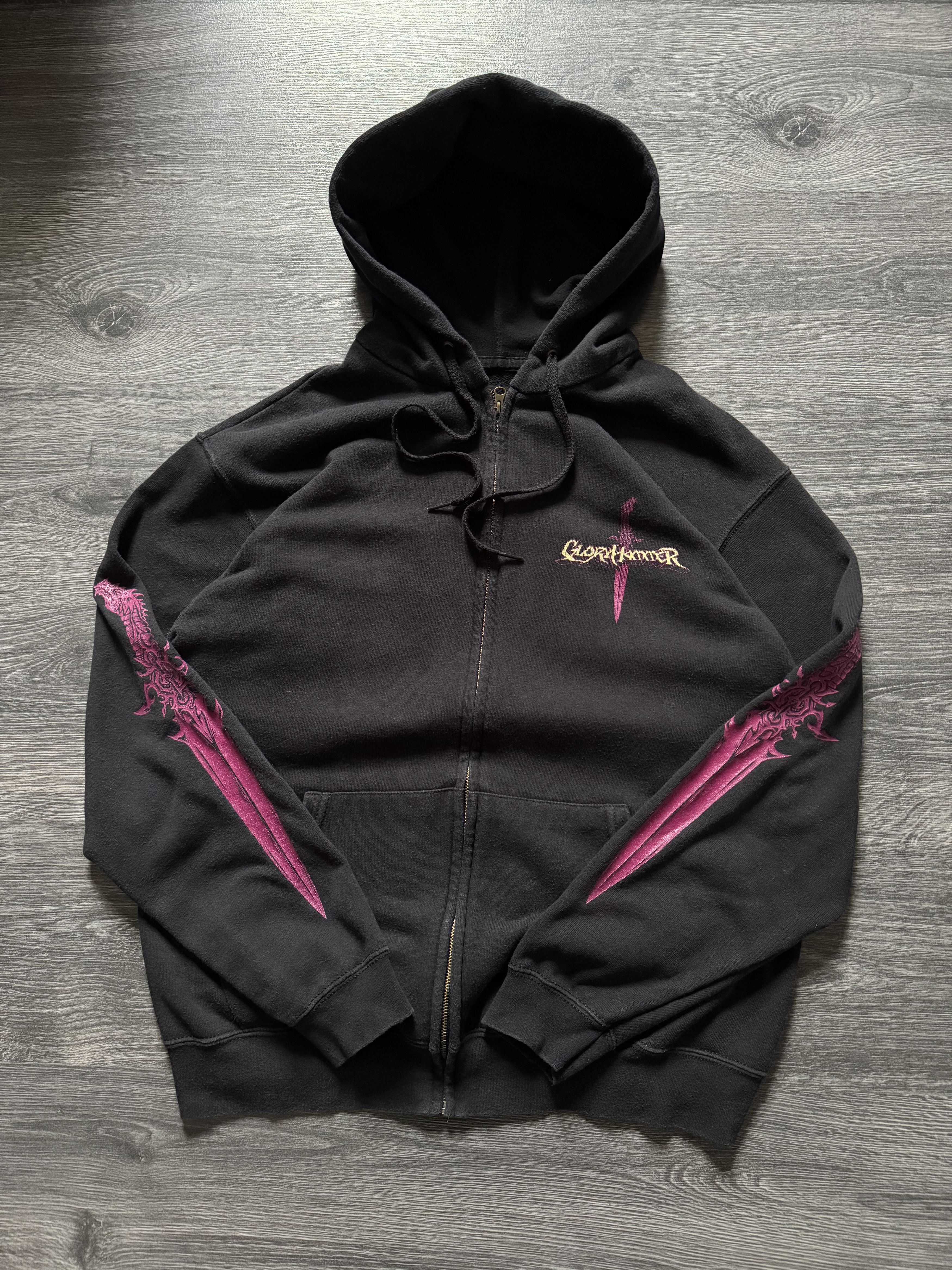 Band Tees × Vintage Vintage GloryHammer Masters of The Galaxy Metal Zip Hoodie Size US M / EU 48-50 / 2 - 4 Thumbnail
