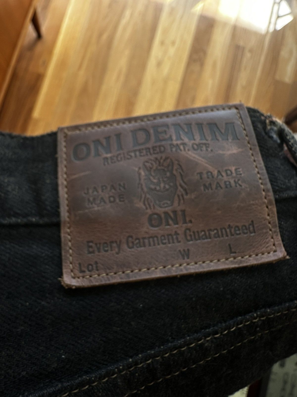 Oni ONI Denim 222-BKOL 12.5oz Black/Olive Wide Straight Jean W32 Size US 32 / EU 48 - 18 Thumbnail