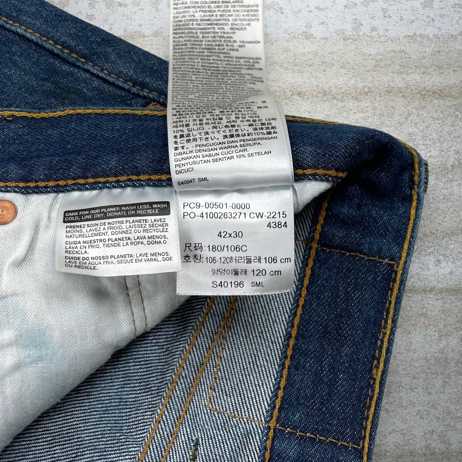 Levi's Vintage Y2K Levis 501 Jeans 42x30 Regular Straight Dark Wash Size US 42 / EU 58 - 5 Thumbnail