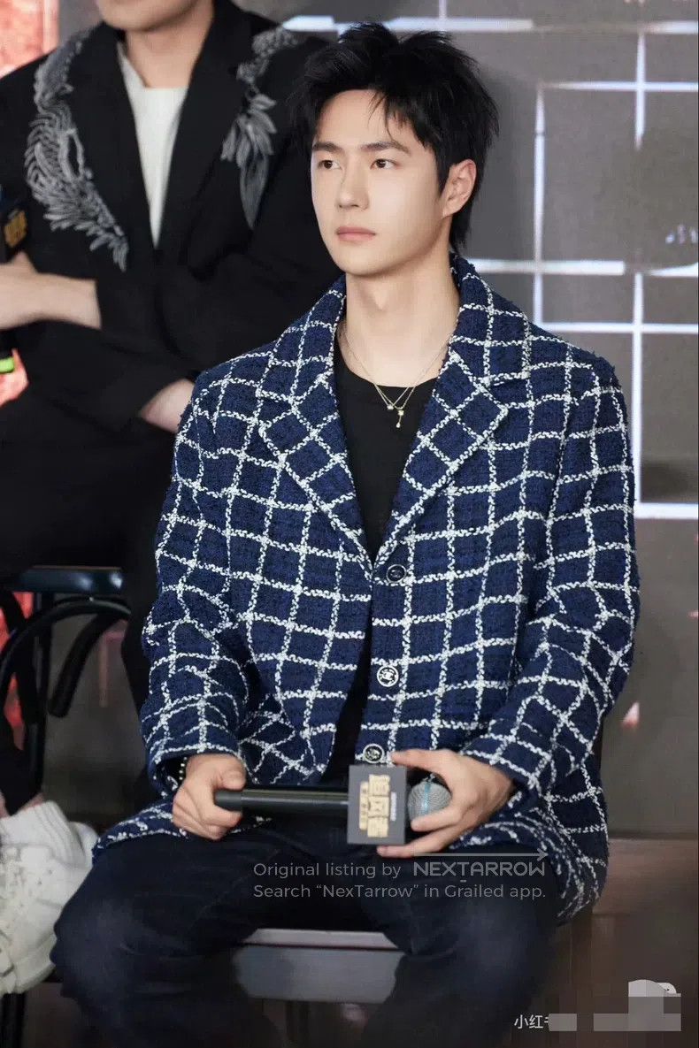Chanel Chanel 24P blue and white plaid lapel long-sleeved jacket Size XS / US 0-2 / IT 36-38 - 2 Thumbnail